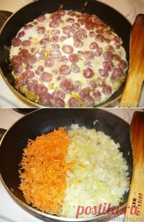 Спагетти с соусом из фрикаделек
