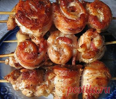 Куриный шашлык "Кучерявый" .