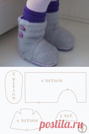 Мастерим сапожки для куклы - Ярмарка Мастеров - ручная работа, handmade