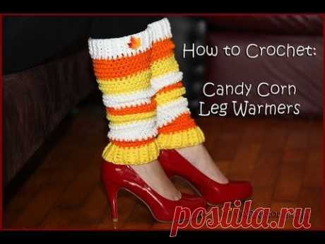 How to Crochet Candy Corn Leg Warmers