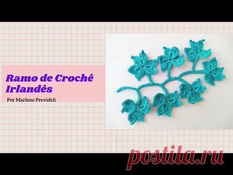 Aprenda o Passo a Passo de um Lindo Ramo de Crochê Irlandês