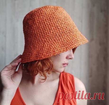 Шляпа из рафии крючком. | Вязание спицами и крючком🧶 идеи для творчества | Дзен