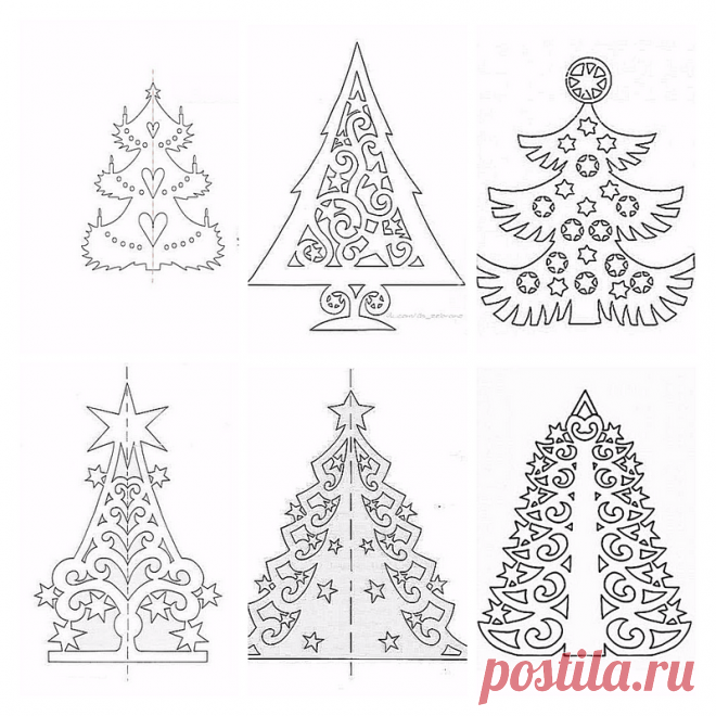 Ажурная елка из бумаги своими руками: шаблоны