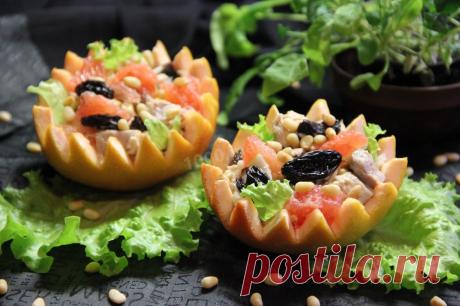 Салат с курицей в грейпфруте рецепт с фото пошагово - 1000.menu