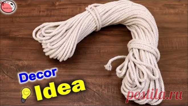 Wall Decor Craft Idea 👉 Rope 👈 || Wall hanging Showpiece Making at Home || DIY Home Decor Craft
