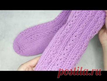 Носки от мыска спицами. Подробный МК #носки #вязаниеспицами