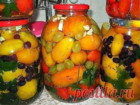 Помидоры с виноградом (БЕЗ УКСУСА!)