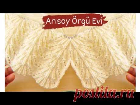 Süpürge Modeli ♡ İki Şiş Gelin  Yeleği/ Yelek, Hırka, Süveter Örgü Modeli  #örgümodeli #knitting