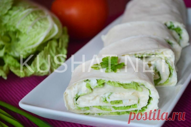 Рулет из лаваша с сыром и яйцом. Пошаговый рецепт с фото &bull; Кушать нет