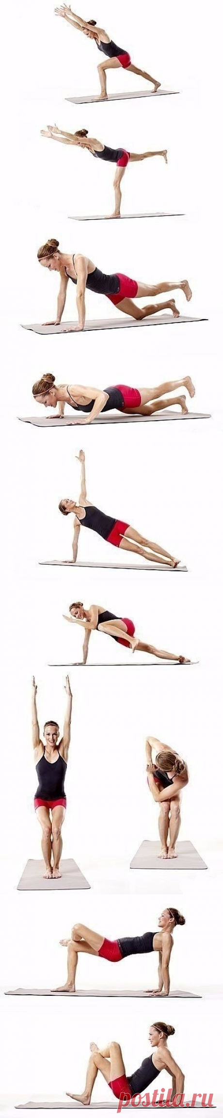 Тренировка для общего тонуса тела
Выполняйте каждое упражнение по 15 раз!