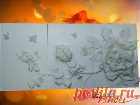 CUADRO DE FLORES 3D EN PORCELANA FRÍA O PORCELANICROM PARTE 1 - YouTube