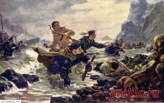 Десант на Курильских островах. Художник А.И. Плотнов, 1948 год