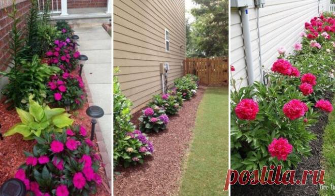 20 замечательных идей оформления клумбы вокруг дома. – ВСЕ ПРОСТО