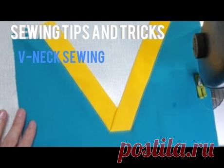 Kỹ thuật may Cổ chữ V đẹp |Basic sewing techniques |Mẹo may vá cho người mới bắt đầu |