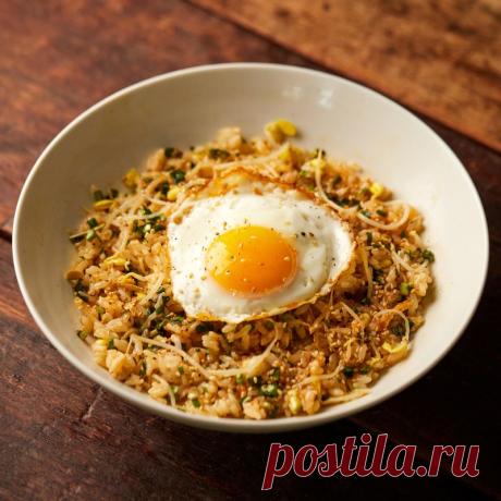 Корейская кухня: Жареный рис с ростками сои (Коннамульбап) рецепт с фото