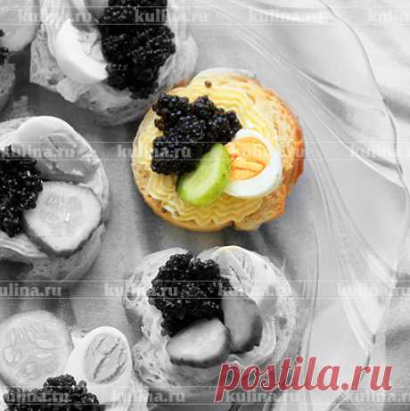 Канапе с икрой палтуса – рецепт приготовления с фото от Kulina.Ru