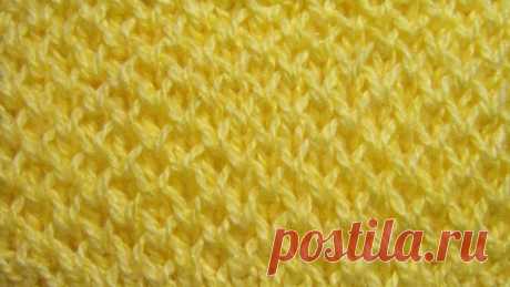 Узор СОТЫ спицами по КРУГУ! Схема с подробным описанием, видео - Мир интересов