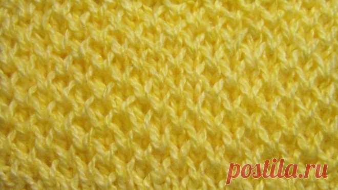 Узор СОТЫ спицами по КРУГУ! Схема с подробным описанием, видео - Мир интересов
