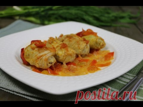 Голубцы с курицей - быстрые, вкусные и полезные - YouTube