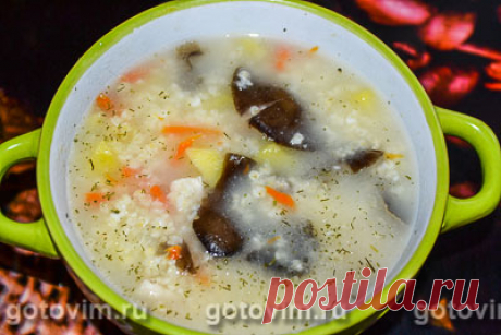 Куриный суп с плавленым сыром и пшеном. Рецепт с фото / Готовим.РУ