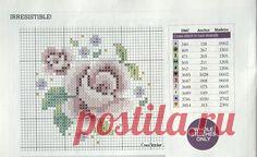 Схема роз для вышивки крестиком бисером