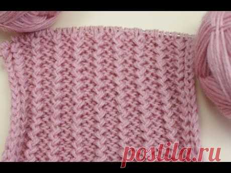 Вязание спицами для начинающих. Французская резинка /// Knitting for beginners. Rick Rack Pattern