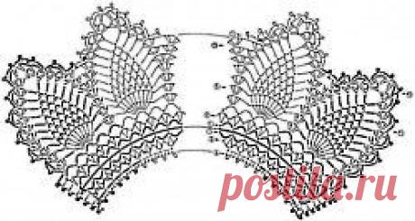 Воротник Ананасовые фестоны