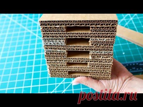 Никогда не выкидывайте гофрированный картон. Покажу, какую полезную вещь я из него смастерила