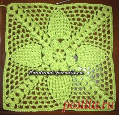Накидка для дивана квадратными мотивами крючком - запись пользователя Наталья (Наталья) в сообществе Вязание крючком в категории Вязаные крючком аксессуары