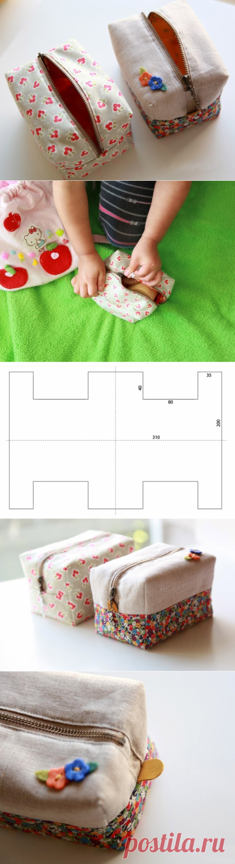 Block Zipper Pouch Tutorial ~ DIY Tutorial Ideas!