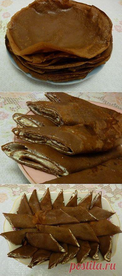 Встречаем Масленицу: шоколадные блинчики с творожным кремом