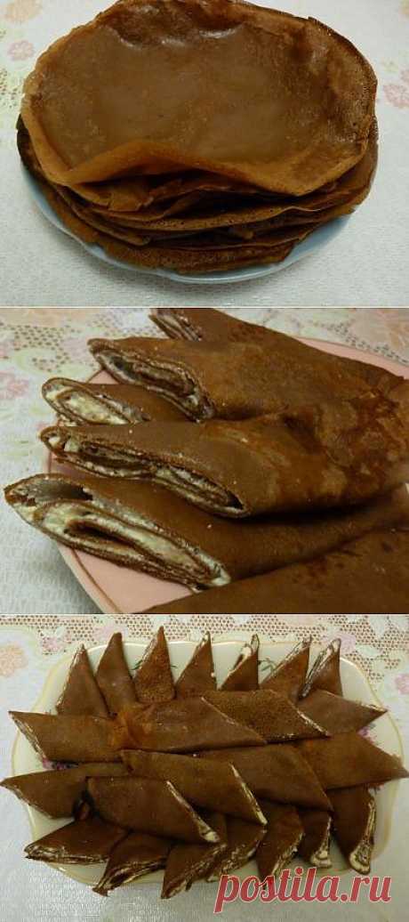 Встречаем Масленицу: шоколадные блинчики с творожным кремом