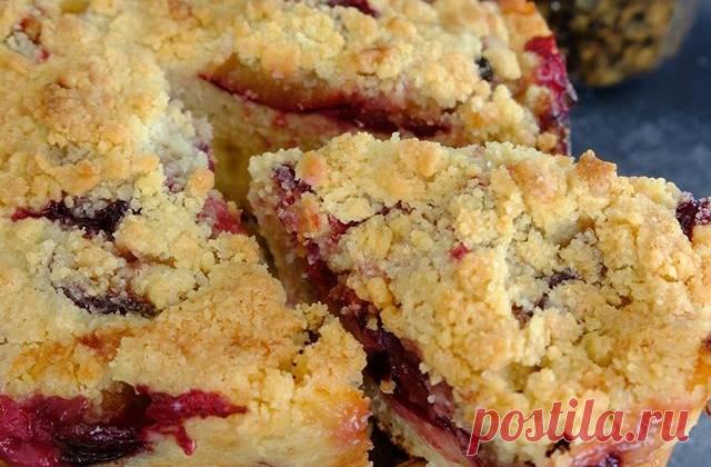 Кухен немецкий сливовый пирог со штрейзелем