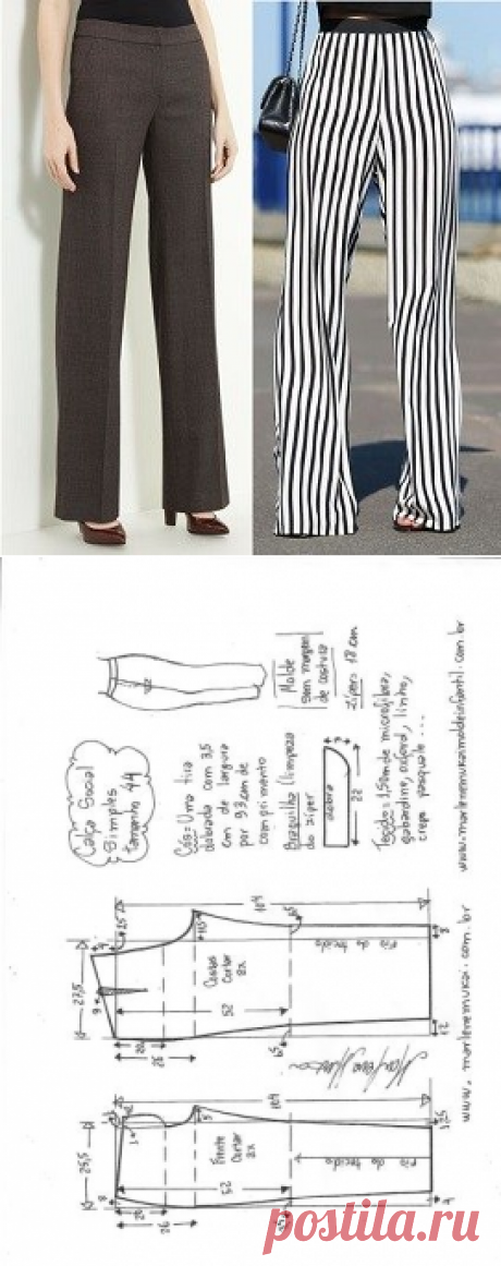 Calça social simples | DIY - molde, corte e costura - Marlene Mukai