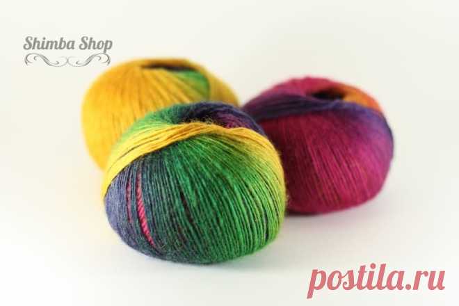 Rainbow(Рэйнбоу) - фантазийная пряжа из Италии от Seam(Сеам) оригинальных цветов из 80% мериноса и 20% шелка, средней толщины (3.5 мм) идеальная для нежнейших осенне-зимних вещей