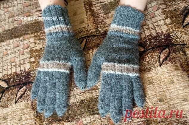 Вязаные облегающие перчатки - Ярмарка Мастеров - ручная работа, handmade