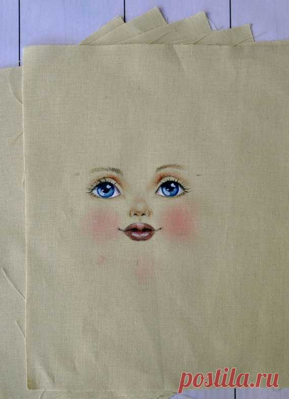 Set for doll body, the body of the doll made of cloth, Set for textile doll Set for doll body, the body of the doll made of cloth, Set for textile doll  This set is suitable for those who want to make a doll with a painted face. The kit includes a 5 pieces of cotton fabric 22x22 cm (8,6 х 8,6) for body 15 inches tall, the face painted on the fabric and pattern for the head with this face. The face is painted with acrylic paints for fabric and watercolor pencils.  Since the...