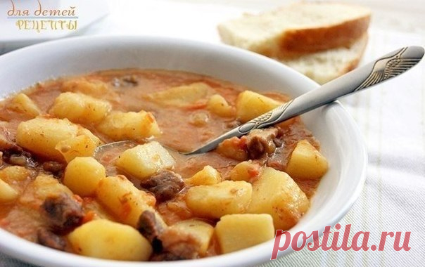 Картошечка, тушенная с мясом: такая, как мы ели в садике!
