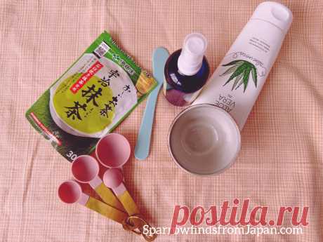 DIY Aloe-Matcha Cooling Mask for Post-Sun Skin Care - Sparrow finds from Japan Learn how to make a DIY aloe-matcha cooling mask. Perfect for calming sunburn, redness, and summer irritation—simple, and effective
