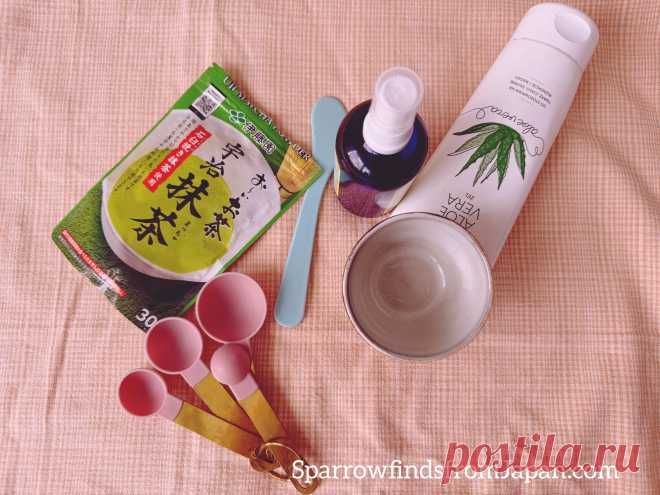DIY Aloe-Matcha Cooling Mask for Post-Sun Skin Care - Sparrow finds from Japan Learn how to make a DIY aloe-matcha cooling mask. Perfect for calming sunburn, redness, and summer irritation—simple, and effective