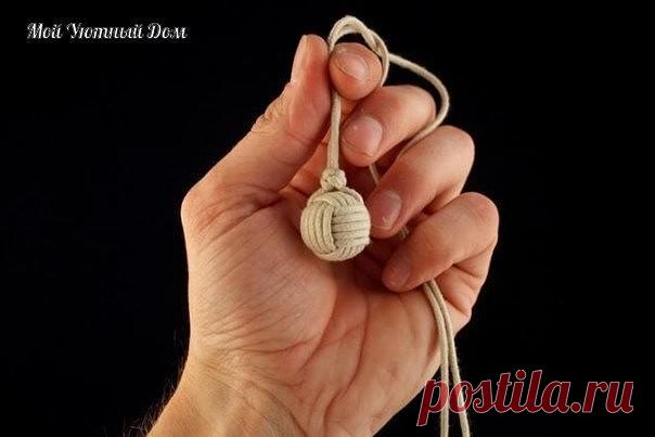 Плетение декоративного узла «Обезьяний Кулак»