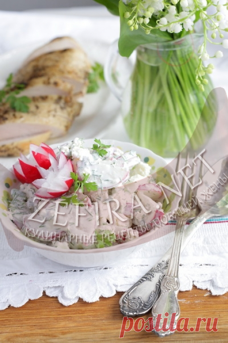 Весенний салат с редиской – рецепт с зеленью и сыром – Кулинарные рецепты любящей жены