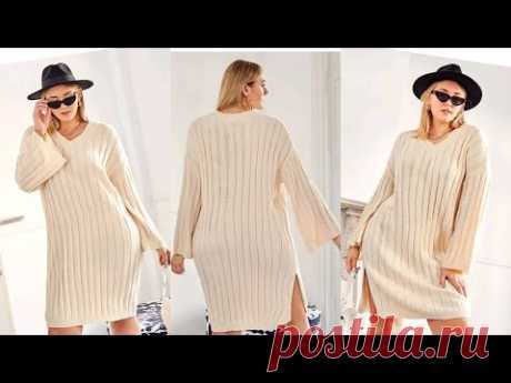 Для шикарных ПЫШНЫХ ДАМ. Plus Size. В таком платье Вы будете Вы прекрасны!!! Мастер класс. Вязание.