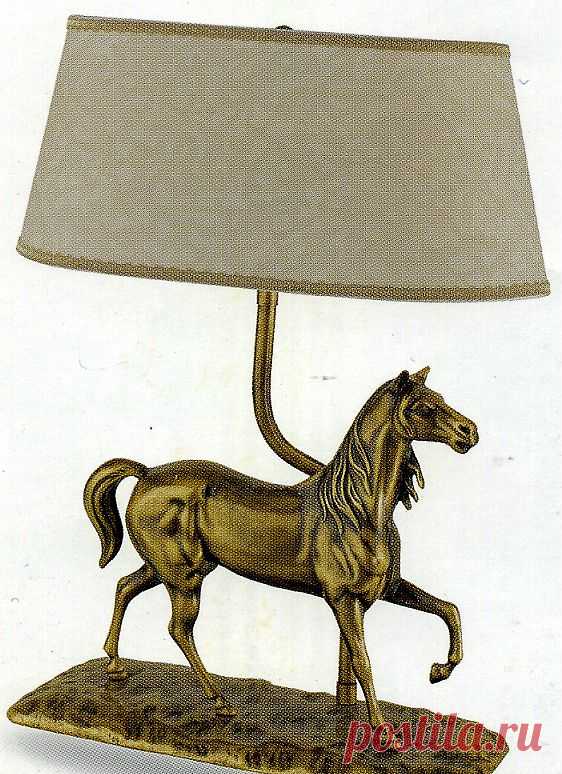 Лампа, 34х50см , Stilars (интерьерные аксессуары), Отделка из латуни "Состаренная" латунь, Светильники