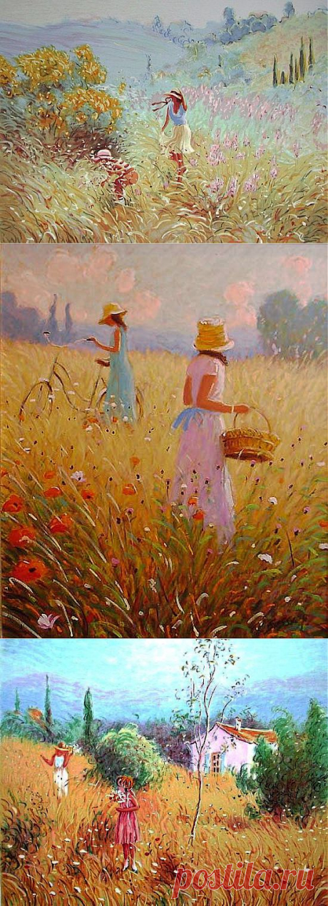 Художник Claude Fossoux. Claude Fossoux родился в Париже в 1946 году. Его считают лидером постимпрессионистского движения, истинным пейзажным живописцем, работы которого буквально залиты светом.