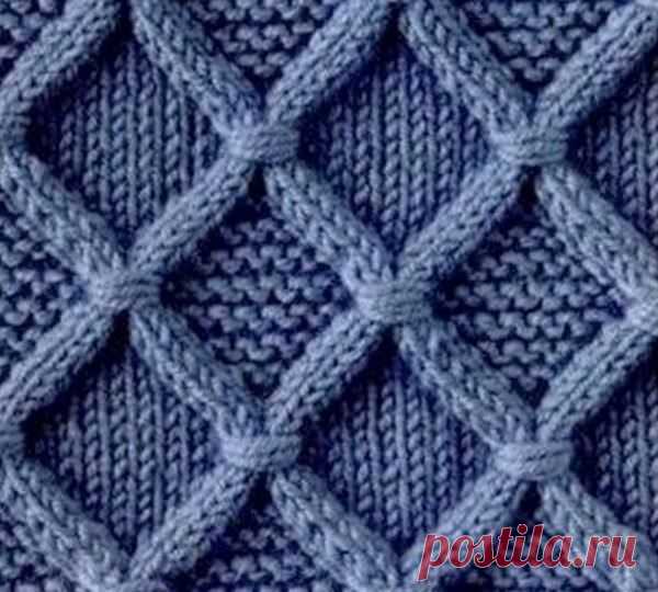 Эффектный узор спицами