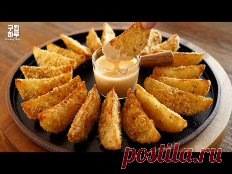 Идеальный хрустящий картофель с чесночным сыром!! Вкусный! Сырный соус. НЕТ Фрай.