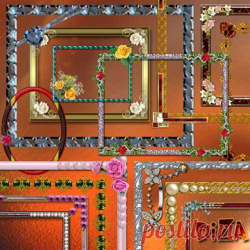 Cutouts frames download - free set Neckline frames