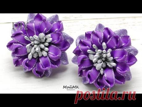 Зимние Цветочки Канзаши из узкой ленты 🌸 Мастер-Класс МОЙМК