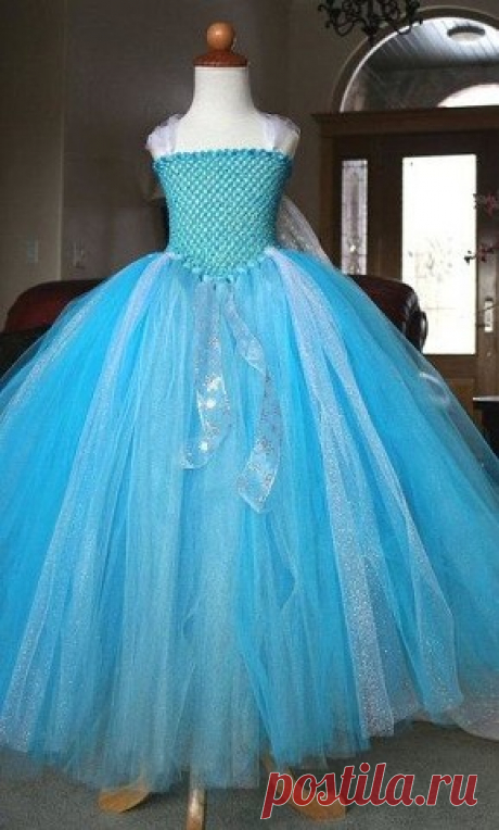 Новогодний костюм для девочки. Платье принцессы